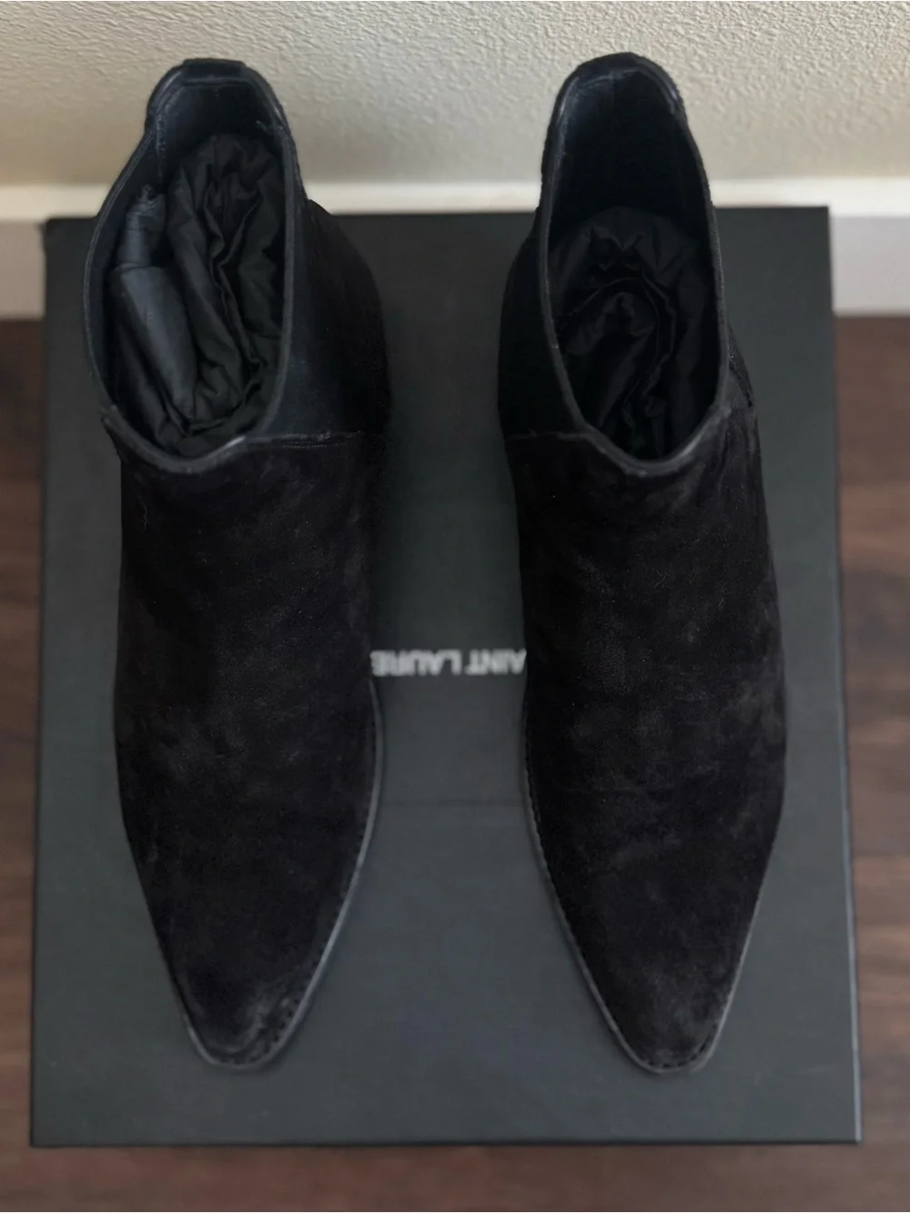 Saint Laurent mens suede boot